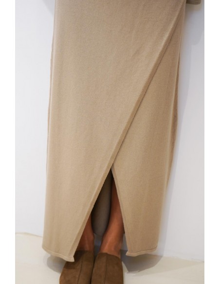 Midi Knit Wrap Skirt